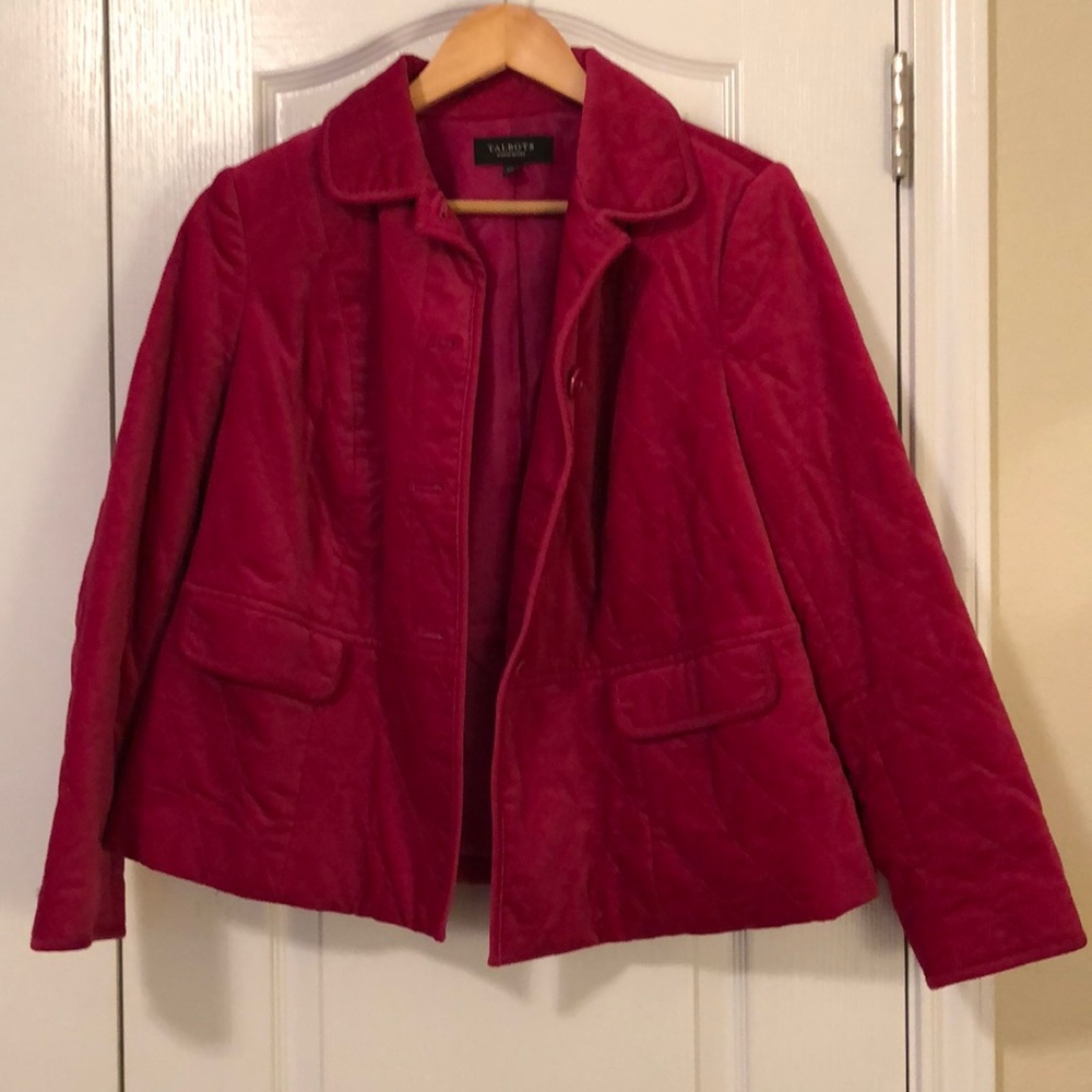 Talbots 12WP Pink quilted jacket